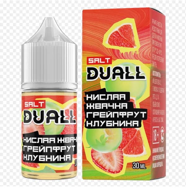 Жидкость - DUALL - №5 - (Кислая жвачка, грейпфрут, клубника) - 30мл - Salt